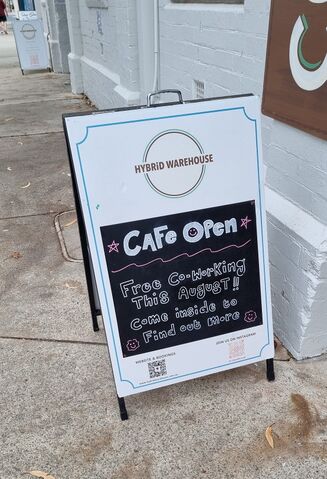 Coworking space sign