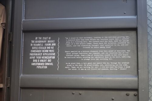 Roche quotation at the Hougoumont beer garden