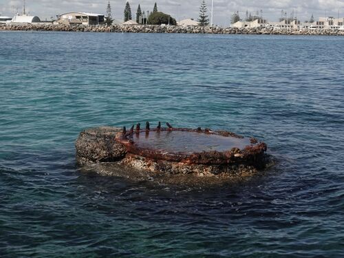 The outer one; I didn't get a pic of the inner one because there was a chap pondering the waves and I didn't want to disturb him.