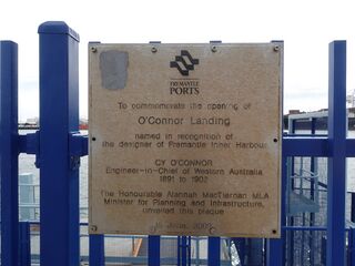 The O'Connor Landing plaque