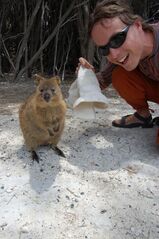 Obligatory selfie with a quokka