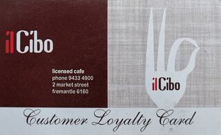 Back of the loyalty card.
