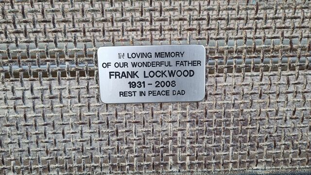 Frank Lockwood (1931–2008) plaque