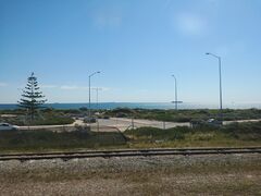 From the train en route to B Shed from the city.