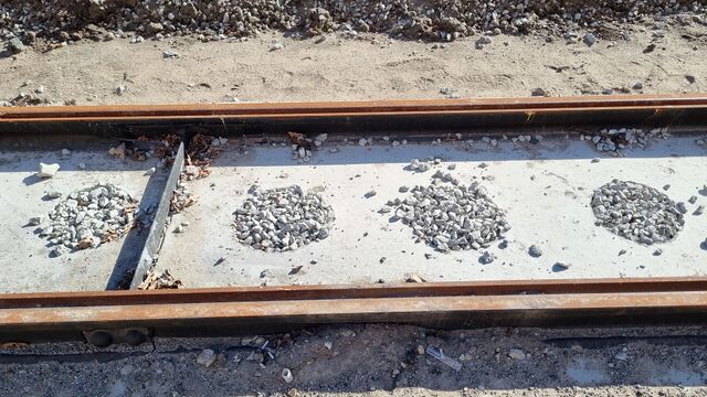 New tram tracks